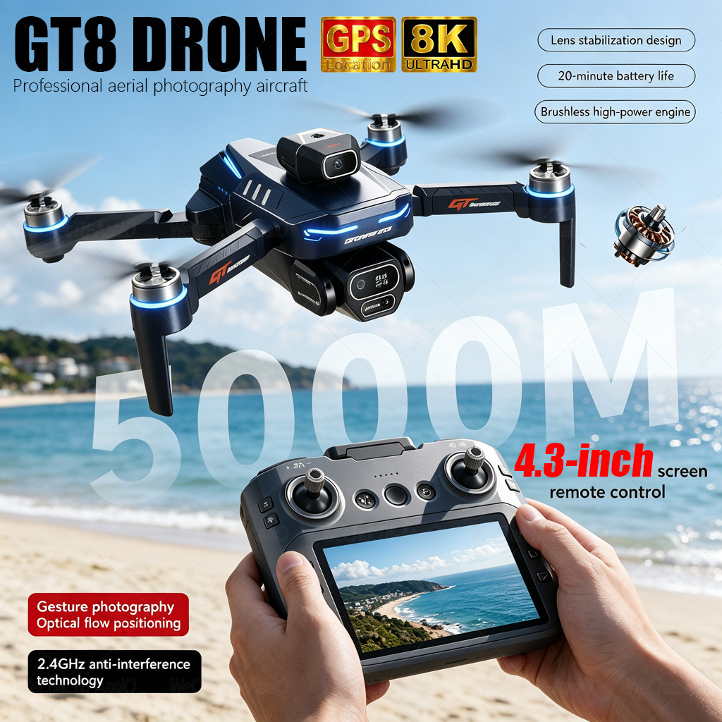 Diy Drone Electronics - NUOVO Drone RC GT8 HD 4K
