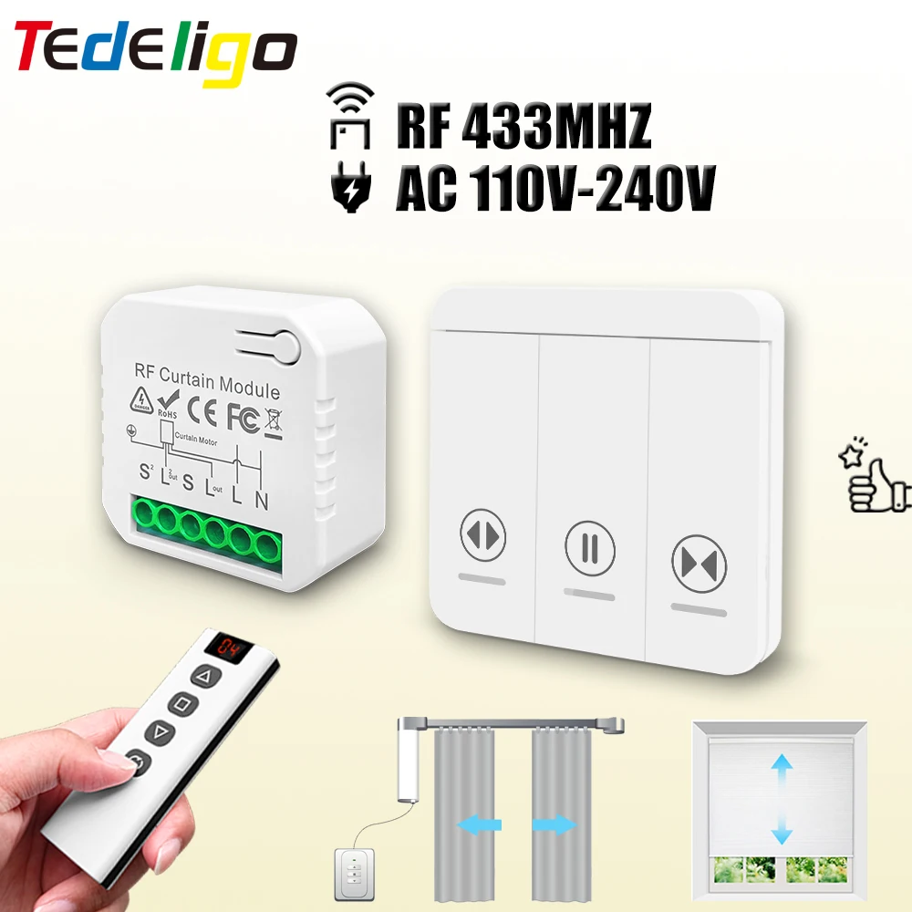 Rf 433Mhz Module - Modulo interruttore per tende RF 433