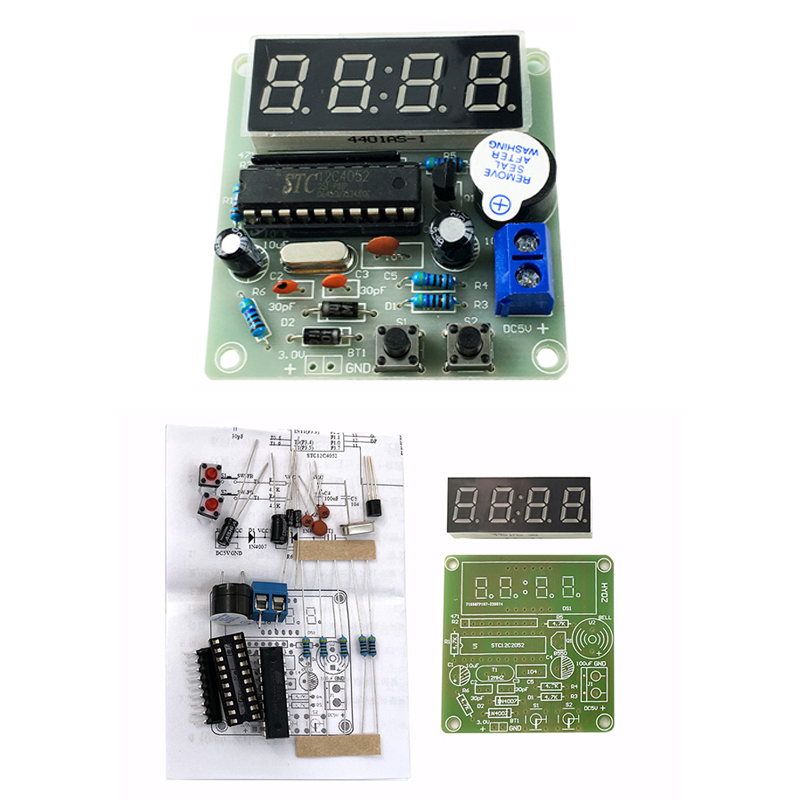 Diy Electronics Youtube - Kit elettronico fai-da-te LED 4 Orologio