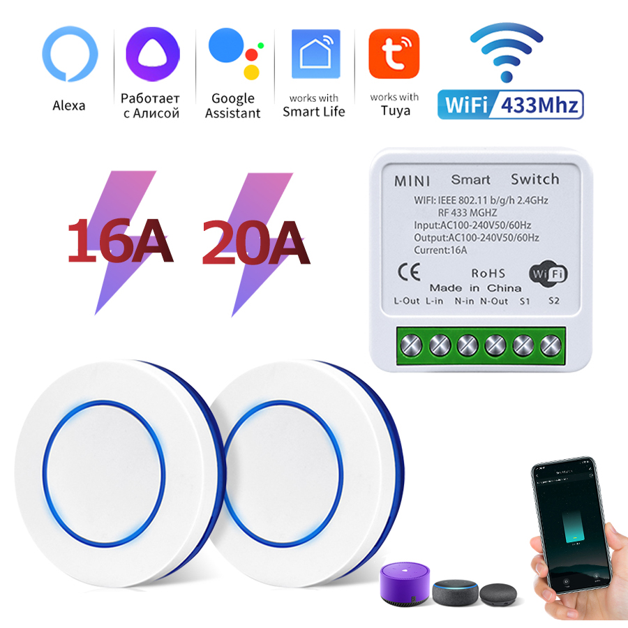 Tuya Wifi Smart Switch RF 433  - Rf 433Mhz Module recensione e prezzo