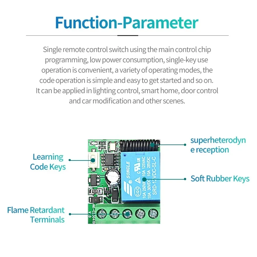 DC 12V Telecomando Smart Switc - Rf 433Mhz Module recensione e prezzo