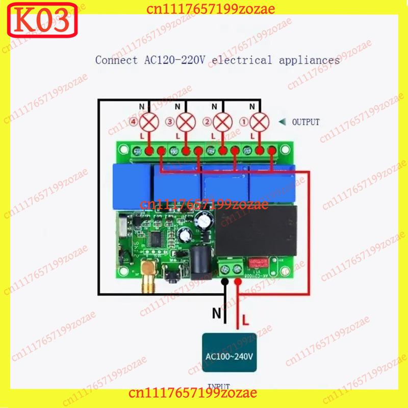 Modulo Ricevitore Relè 4CH DC1 - Rf 433Mhz Module recensione e prezzo