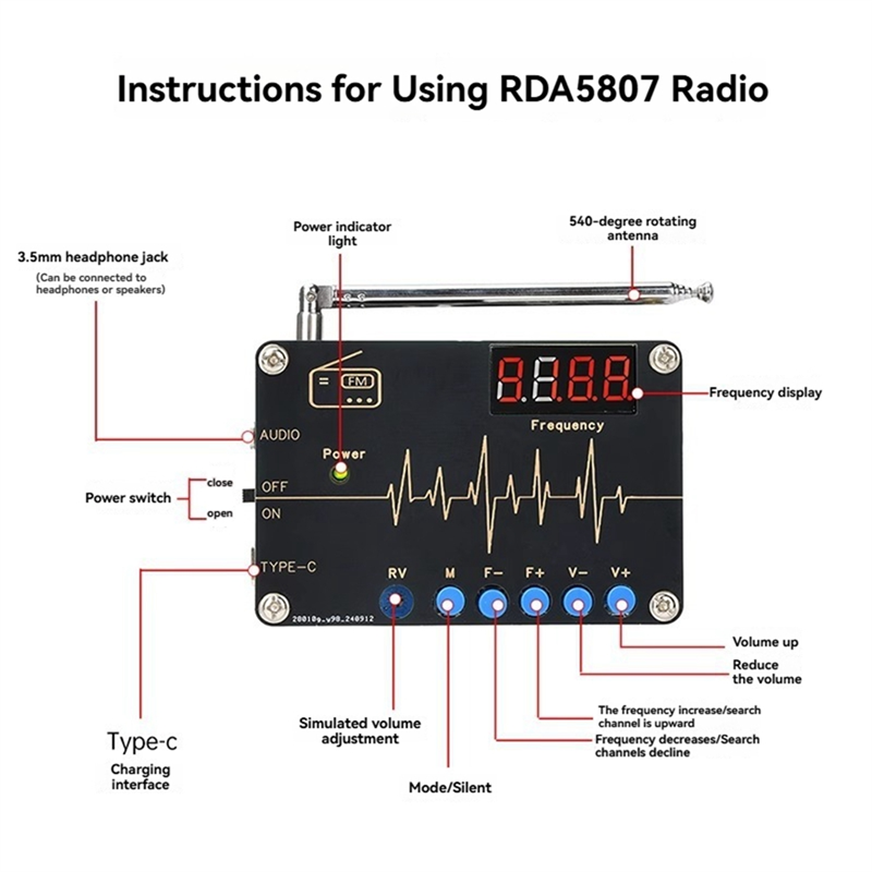 A73E-RDA5807M Radio FM Kit fai - Diy Electronics Youtube recensione e prezzo